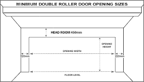 standard double roller door sizes garage door sizes roller doors garage doors