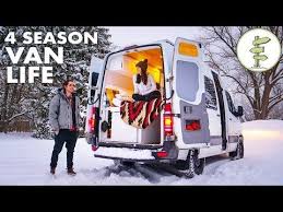 Winter Van Life Couple Living In A Camper Van While Running A Business Youtube Van Life Travel Van Camper Living