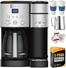 Recommended top 5 keurig coffee maker reviews. Amazon Com Cuisinart Ss 15 12 Cup Coffee Maker And Single Serve Brewer Stainless Bundle W Single Serve Pods Carafe To Go Cups And Extended Warranty Kitchen Dining