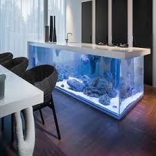 modern kitchen island doubles as