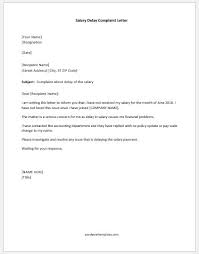 Standard chartered bank malaysia berhad (reg. Salary Delay Complaint Letter Samples Word Excel Templates