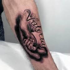 Realistic 3d baby face tattoo design made on men hand. Top 43 Kids Name Tattoo Ideas 2021 Inspiration Guide