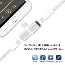 Iphone Splitter Adapter Adapter For Iphone 11 Pro Max 11 Pro 11 Xs Xs Max Xr X 8 7 2 In 1 Lightning Adapter Splitter Double Lightning Ports For Dual Lightning Headphone Audio Charge Adapter I4510 Walmart Com Walmart Com