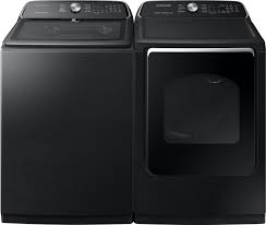 Maybe you would like to learn more about one of these? Samsung Sawadrev72001 Side By Side Washer Dryer Set With Top Load Washer And Electric Dryer In Black Stainless Steel
