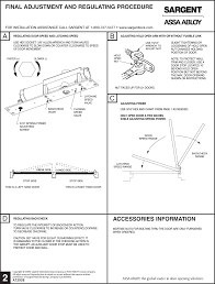 Sargent Installation Instructions For 278 Series Concealed
