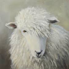 Daily Paintworks Original Fine Art C Karen Johnston Sheep Paintings Sheep Wall Art Sheep Art