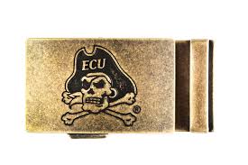 Anson Belt & Buckle 1.5" ECU Jolly-Roger Buckle in Antiqued Gold