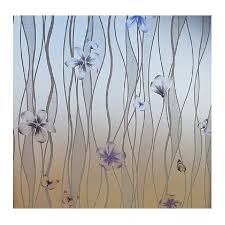 Folie Decorativa Pentru Geam Autoadeziva Geometric Si Flori Mov 10 M X 0 9 M Emag Ro