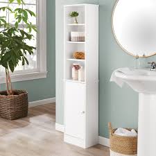 See more ideas about bathrooms remodel, bathroom makeover, small bathroom. Mainstays Bathroom Storage Linen Tower With Concealed Storage And Four Fixed Shelves White Walmart Com Walmart Com