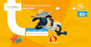 Aid al adha ou encore aid al kabir, ce qui veut dire, grande fête est aussi désigné simplement le sacrifice de l'animal (mouton, brebis, chèvre, vache ou encore chameau) a lieu après la prière de l'aid qui se tient tôt le matin. Traveltodo Promo Speciale Aid El Kebir Profitez Facebook