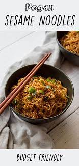 Vegan Garlic Sesame Noodles Eating Vegan With Me Recipe Vegan Budget Whole Food Recipes Healthy Recipes