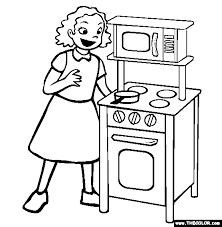 Print them and have them on hand as a quick and easy way to introduce the color wheel or as an end of class finisher. Play Kitchen Coloring Page Free Play Kitchen Online Coloring