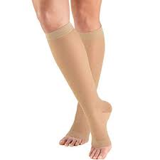 Truform Women S 15 20 Mmhg Sheer Open Toe Knee High Compression Stock Truform 1772 The T Lady Stockings Womens Compression Socks Compression Stockings