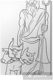 Hades the greek god of the underworld coloring pages Greek God Hades Coloring Page Canvas Print Pixers We Live To Change
