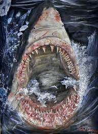 It's hardly visible because of its size, but it's not invisible either. Artstation Great White Shark Tattoo Design Robert Coveney