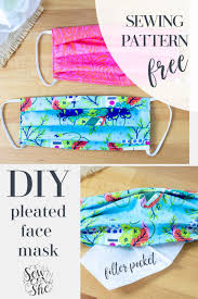 Free face mask pattern for sewing pleated fabric face masks with diy fabric ties or elastic loops. The 5 Best Easy And Free Fabric Face Mask Patterns Sewcanshe Free Sewing Patterns Tutorials