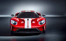 Download Wallpapers Ford Gt 67 Heritage Edition 2017 Front View Sports Car Red Gt American Cars Ford Besthqwallpapers Com Ford Gt Ford Ford Gt 2017