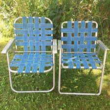 Metal garden chaise lounge antique brown patio chairs outdoor backrest seats 829377415121 | ebay. Lot 2 Vintage Aluminum Frame Woven Webbed Folding Metal Lawn Chairs Blue White Ebay Lawn Chairs Metal Lawn Chairs Patio Lawn Chairs