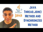 Java Thread.join() Method and Synchronized Method - YouTube