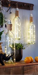Maison Decoration A Led Bouteille De Vin Marron Rustic Diy Rustic Lanterns Handmade Home