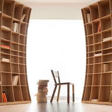 Concave Bookcases And Furniture With Hotdog Shaped Legs Feature In The First Collection By Joined Jointed Furniture Oak Cabinets Interior Architecture Design