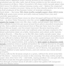 9th Class Maths Sample Paper Cbse 2013 Term 1 Reflection Paper Sample Paper Model Question Paper