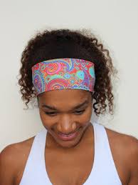 Thick Red Paisley Headband, Stretchy Wide Headband, Breathable Headband,  Exercise Headband, Fabric Headband, Nurse Headband