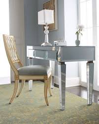 Mirrored Desk Pillar Chair At Horchow Desk Mirror Mirrored Furniture Home