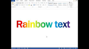 (microsoft word is the most popular word processing software in the world.) this tip (13436) applies to microsoft word 2007, 2010, 2013, and 2016. How To Create A Rainbow Text In Microsoft Word 2013 Youtube