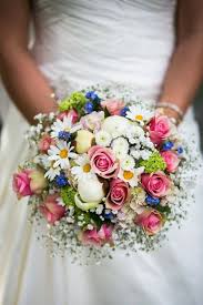Also, magic and bonds of love. Bride S Pretty Round Bouquet White Peonies White Yellow Daisies White Button Mums White Gyps Pink Wedding Flowers Blue Wedding Bouquet Pink Yellow Weddings