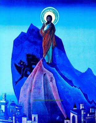 Temptation of Christ 8.5x11" Photo Print Nicholas Roerich Jesus Christian Art | eBay