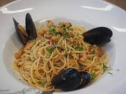 Macaroni is a variety of moderately extended, dry pasta made with durum wheat. Spaghetti Wikipedia