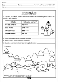 Atividades De Matematica 4Âº Ano Adicao Escola Educacao