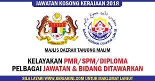 Discover the wonders of the likee. Jawatan Kosong 2018 Di Majlis Daerah Tanjong Malim Mdtm Kelayakan Pmr Spm Diploma