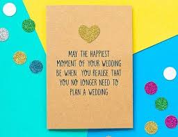 The secret of a happy. 18 Hilarious Examples For Funny Wedding Cards Wedding Forward