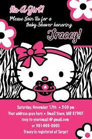 Hello Kitty Zebra Print Printable Baby Shower Party Invitation Girl1st Birthday Hello Kitty Baby Shower Baby Shower Party Invitations Hello Kitty Baby