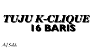 Mk clique 16 baris lirik. Tuju K Clique 16 Baris Lirik Youtube