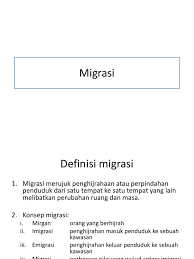 Konsep dan takrifan migrasi penduduk. Konsep Dan Takrifan Migrasi Penduduk