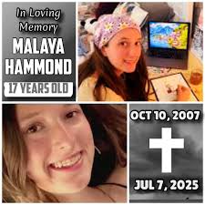 The last sound her family heard was her voice… singing through the chaos as  she helped them escape the flood.Seventeen-year-old Malaya Hammond helped  her younger siblings escape their family's minivan after it