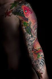 When carrying out an anime tattoo style, the artists will typically recreate the original style of the character, including the colors and proportions. My Koi Tattoo Koi Tattoo Sleeve Japanese Sleeve Tattoos Tattoo Sleeve Designs