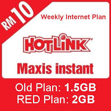 Hotlink prepaid unlimited data plan: Maxis Hotlink Topup Reload Rm10 Internet Plan Red Pass Selling At Rm9 80 Only Shopee Malaysia