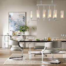 This applies regardless of the shape of the chandelier. Vaughn Linear Polished Nickel Chandelier Williams Sonoma