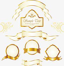 Holiday Banners Colored Ribbon Golden Label Mark Vector Free Stock Png Vintage Vector Gold Vector Frame V Vintage Labels Photo Card Template Floral Vector Free