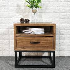 Loft Industrial Style American Retro Bedside Table Wrought Iron Wood Bedside Cabinet Simple Mini P Retro Bedside Tables Iron Bedside Table Bedside Cabinet Wood