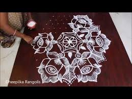 Creative Kolam Designs New Andeasy Rangoli Art Work Beginners Muggulu Designs Youtube Flower Rangoli Kolam Designs Beautiful Rangoli Designs