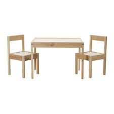 Latt Children S Table And 2 Chairs White Pine Ikea Toddler Table And Chairs Pine Table And Chairs Desk And Chair Set