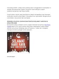 Mohon ampun dan maaf di atas segalanya… selamat hari raya aidilfitri.moga silaturahim diberkati allah. Pantun Raya
