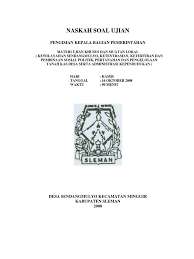 Contoh soal excel tes perangkat desa. Soal Ujian Kaur Pemerintahan