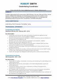 Credentialing Coordinator Resume Samples Qwikresume