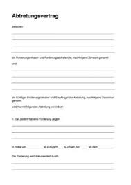 Mit abtretungsvertrag wird ein vertrag bezeichnet, mit dem eine forderung an einen schuldner von einem gläubiger auf einen anderen gläubiger übertragen werden kann. Abtretungsvertrag Pdf Pdf Vorlage Zum Ausdrucken